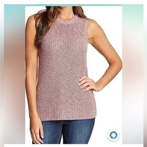 Ella Moss Sweater Sleeveless Knit in Blush Pink